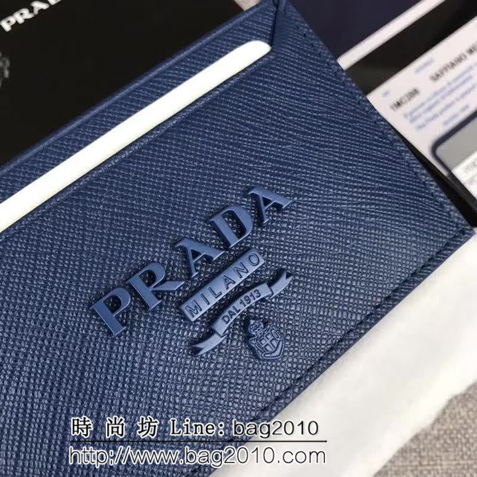 PRADA普拉達 專櫃最新款 十字紋牛皮 女士小卡包 1MC208 DD1239
